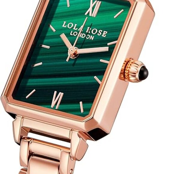 Lola Rose Dainty Women\'s Wrist Watch: Green Malachite Dial, Wrapped by Stylish main image 2